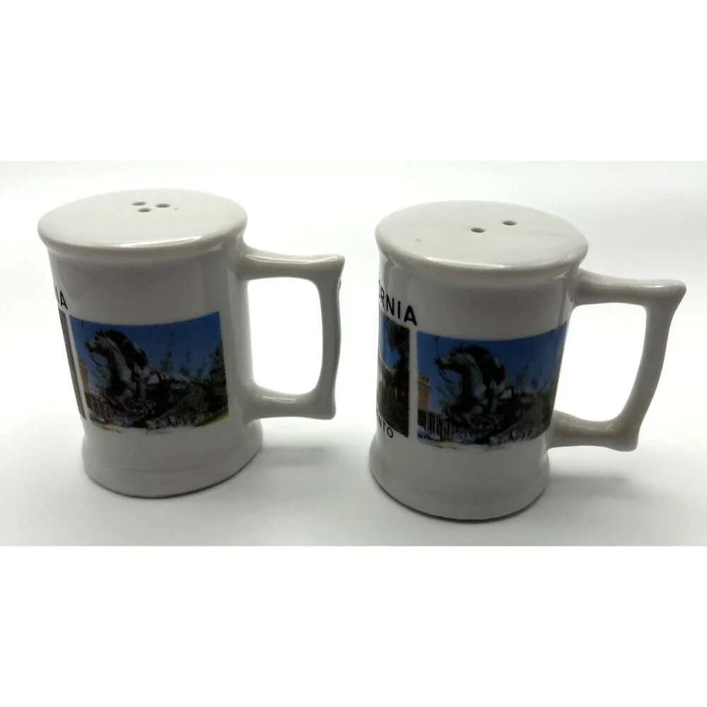 Vintage Salt and Pepper Shakers California Ceramic Souvenirs